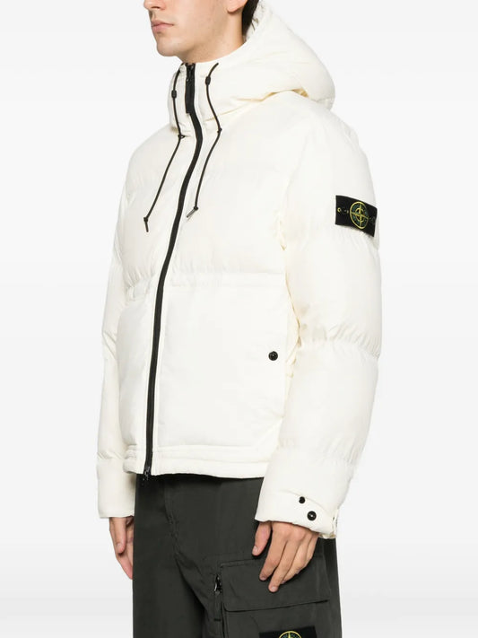 veste zippée à capuche Blanc