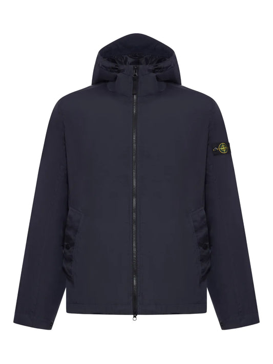 hooded logo compass jacket